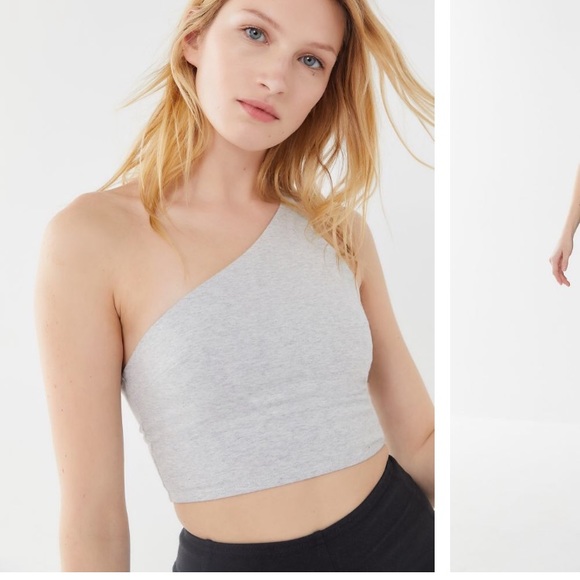 Urban Outfitters Tops - Asymmetrical grey crop top